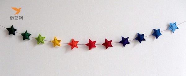 Basic illustrated tutorial for making simple non-woven Christmas stars