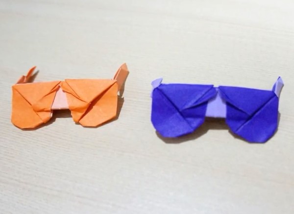 Simple origami sunglasses origami tutorial