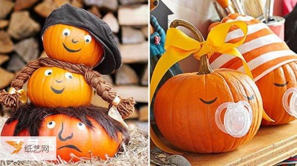 Very personalized Halloween pumpkin lantern making tutorial pictures