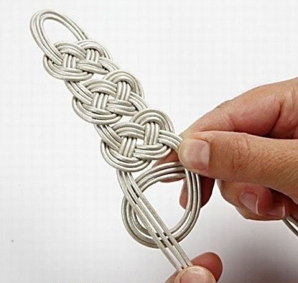 Bracelet weaving fashion multi-rope combination bracelet weaving tutorial picture illustration