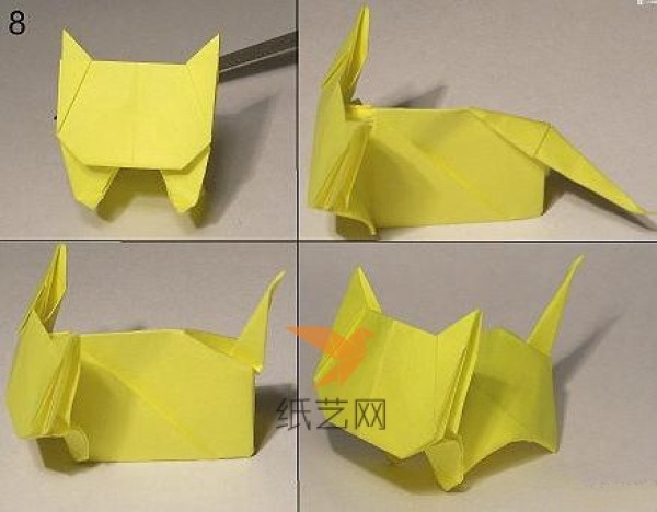 Cute origami kitten making tutorial