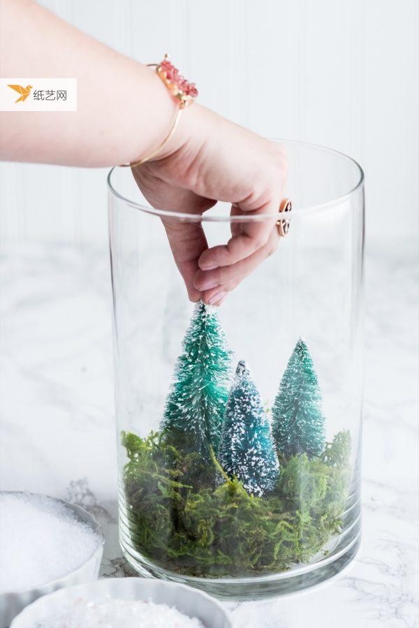 diy mini miniature snow mountain landscape