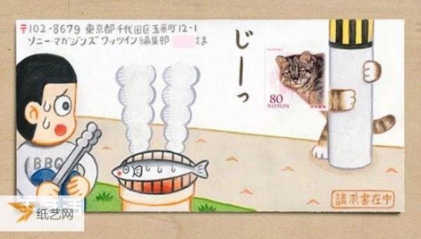 Creative hand-painted envelopes combined with stamps. After reading this, I want to write a letter immediately.