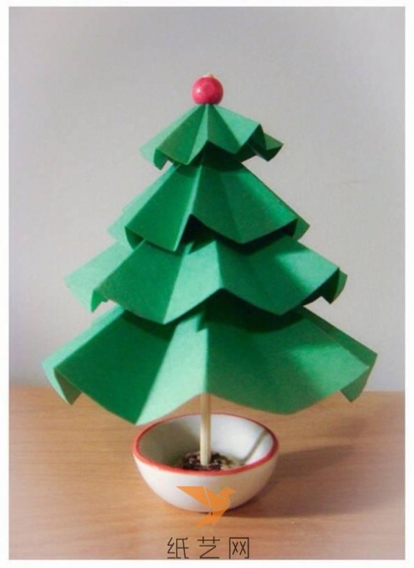 Christmas handmade paper art Christmas tree making tutorial