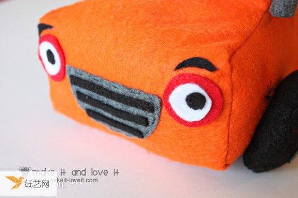 Very cute non-woven toy truck fabric hand-making method