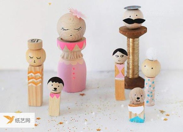 Homemade super cute Japanese doll Kokeshi puppet