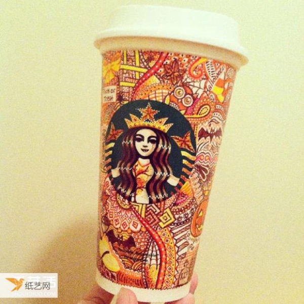 Painted fantasy-style Starbucks paper cups you’ve never seen before