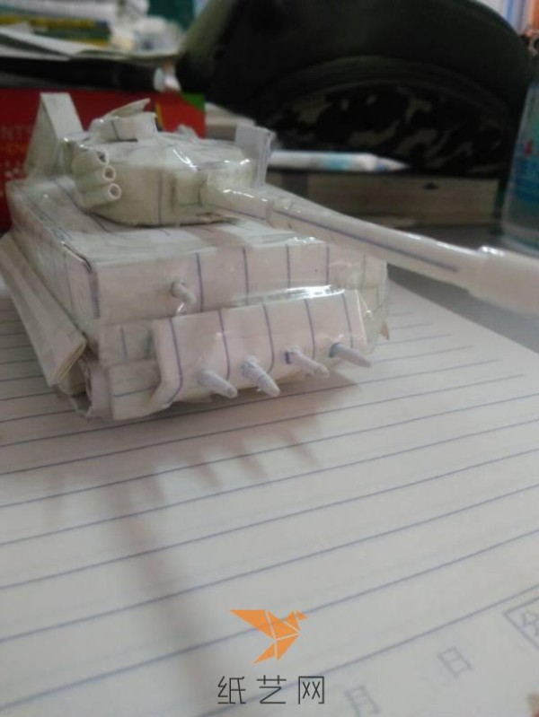 Beautiful paper tank model