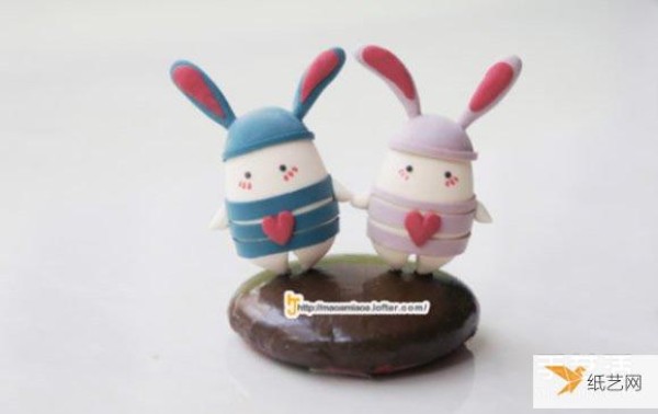 Pictures of cute-looking jailbreak rabbit soft clay personalized works