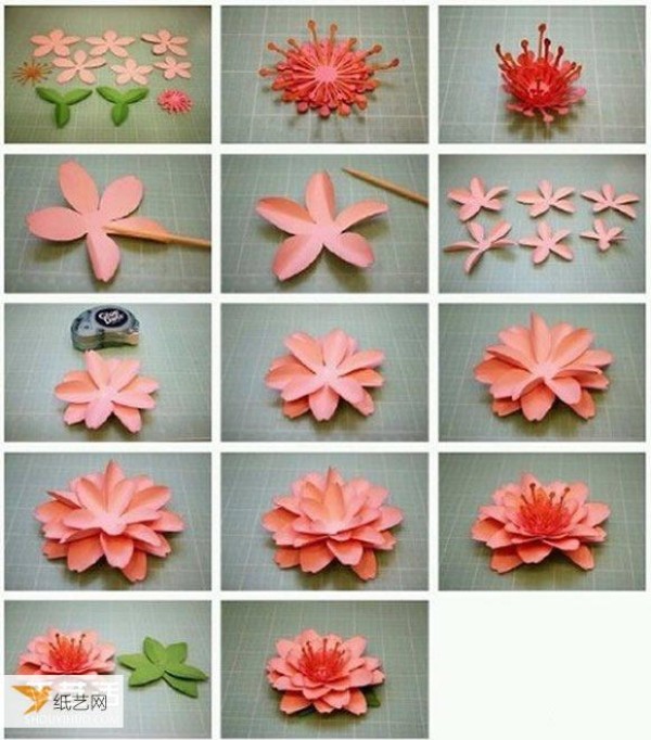 8 ways to make beautiful three-dimensional paper flowers with illustrations