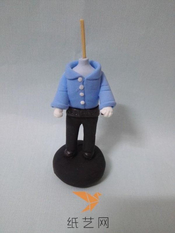 Clay tutorial for handsome boy in blue shirt