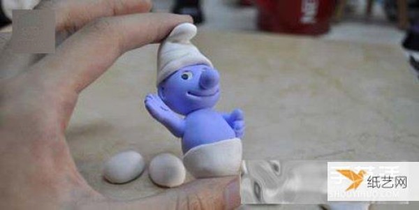 An illustrated tutorial on how to make a Smurf using ultra-light clay