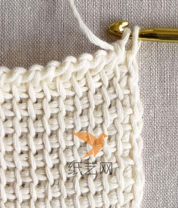 Afghan stitch crochet introductory stitch making tutorial