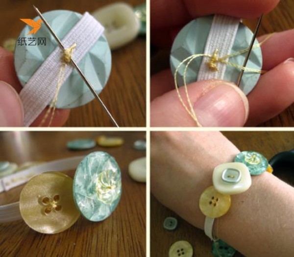 Detailed tutorial on making a beautiful button DIY bracelet