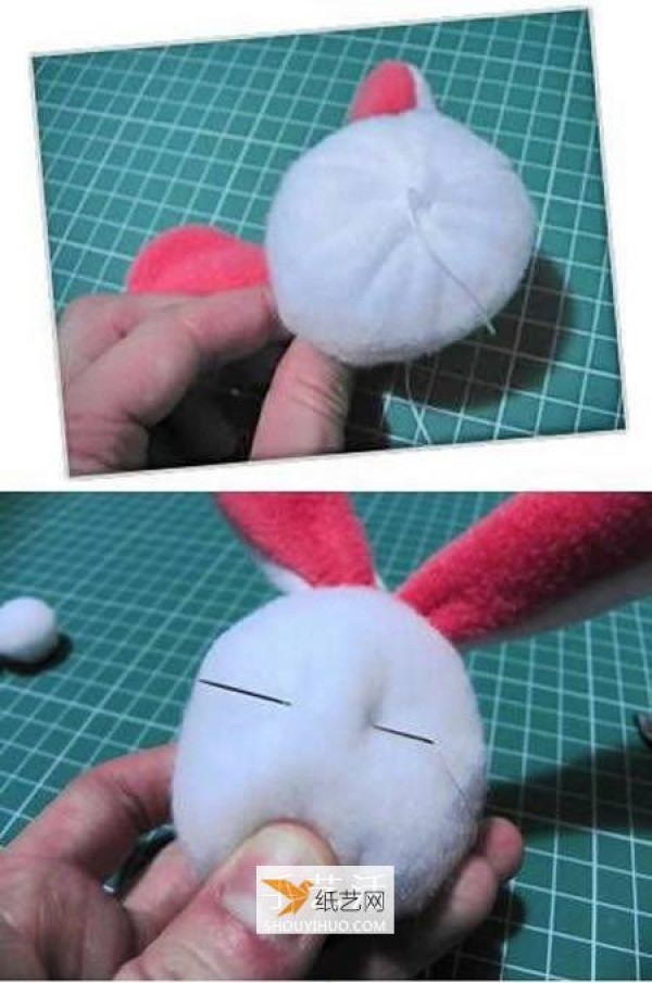 Handmade cute non-woven bunny doll