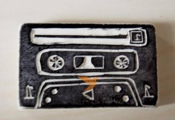 Tutorial on how to make hand-made cassette rubber stamps