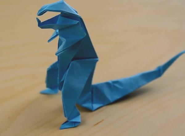 Origami Dinosaur—Tutorial on how to make three-dimensional origami Tyrannosaurus Rex