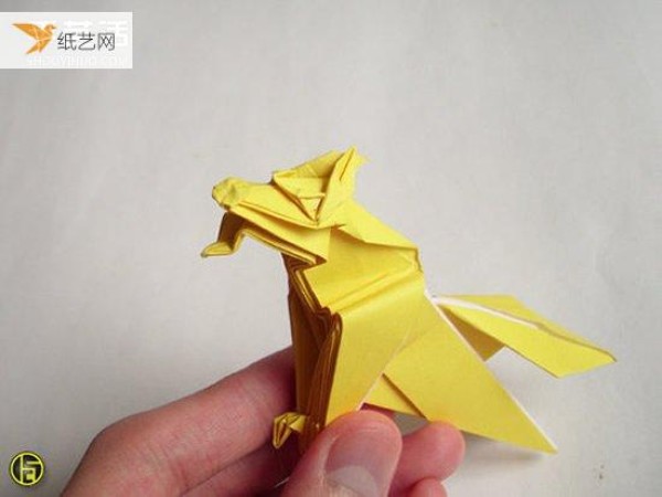 A tutorial on the more complex origami werewolf folding process with step-by-step instructions