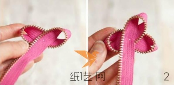 Tutorial on making beautiful zipper flowers for Valentine’s Day gifts