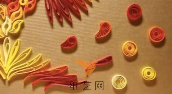 Super cool fire phoenix quilling paper hand-making tutorial