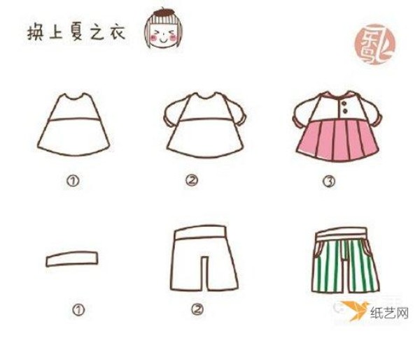 Q version cartoon Japanese cute simple drawing tutorial for your account