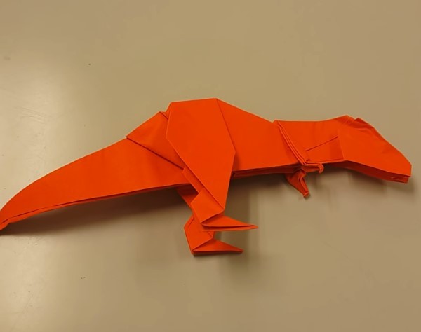 How to fold origami Tyrannosaurus rex