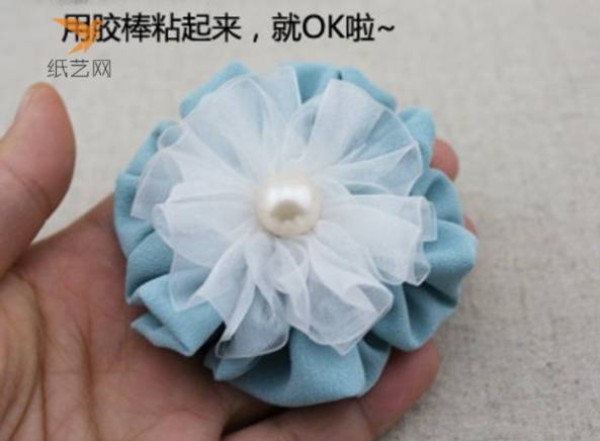 Fabric Art Tutorial Fabric Chiffon Flower Decoration Hair Tie DIY Making Tutorial