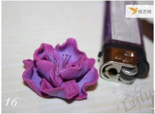 Illustrated tutorial on how to make a personalized soft clay flower ring by hand