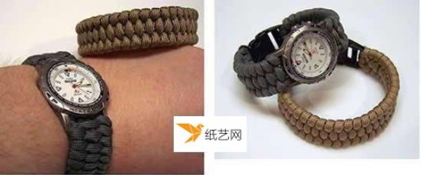 Illustrated tutorial on how to make a beautiful watch strap using paracord