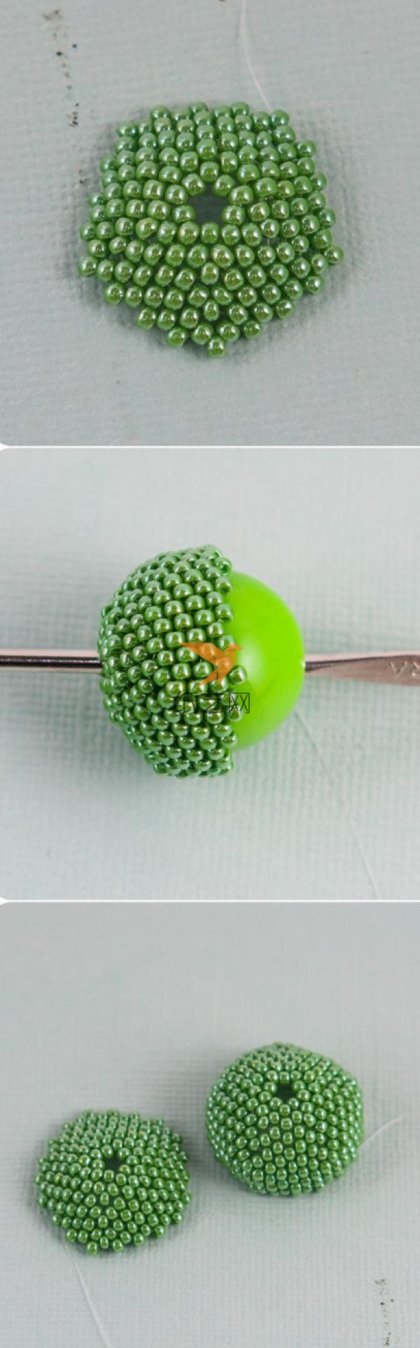 Beaded Ball Ornament Handmade Beading Tutorial