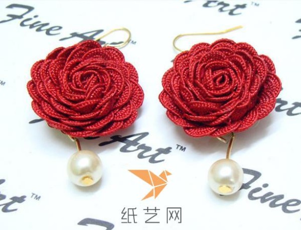 Beautiful handmade rose earrings tutorial