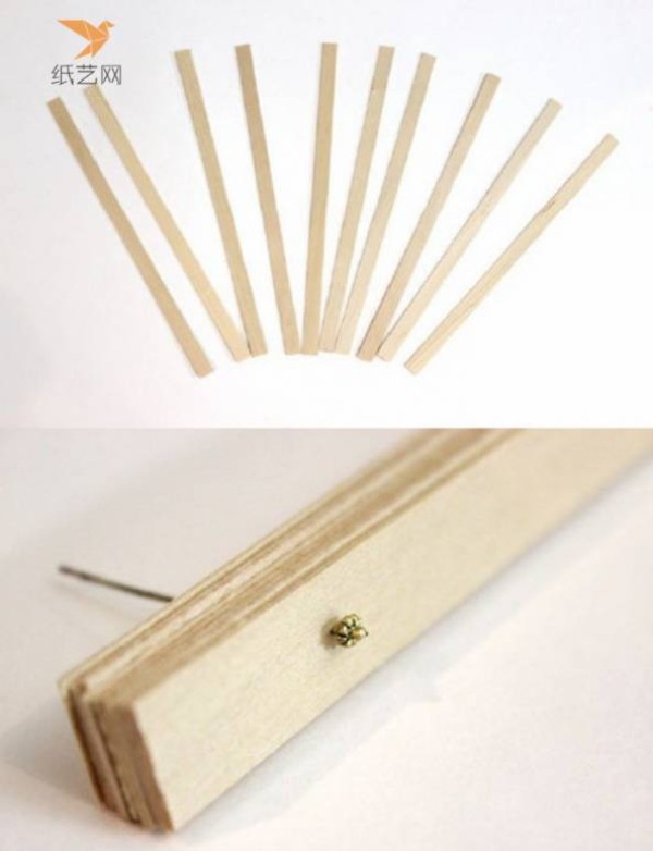 Tutorial on turning waste into treasure Tutorial on making wooden bone brocade folding fan