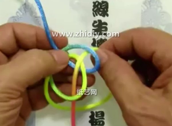 Chinese knot single line long button knot art