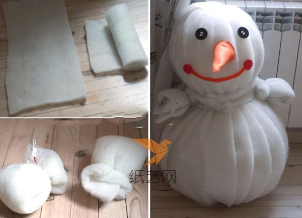 Tutorial on how to make a big snowman by hand