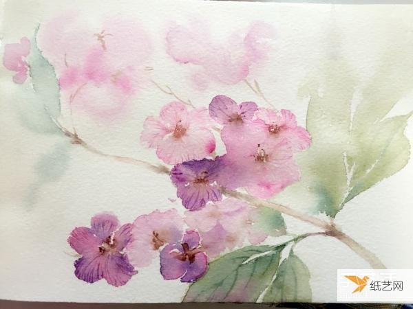 Share the main techniques of flower watercolor painting tutorial illustrations