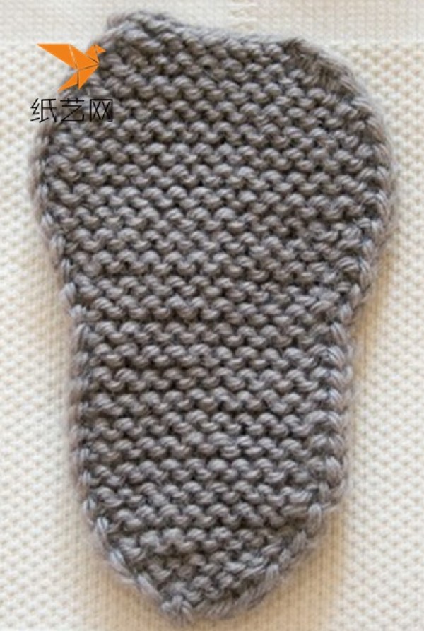 Illustration of hand-knitted baby woolen shoes