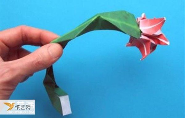 Origami Christmas Cactus - Origami Origami Illustrated Tutorial