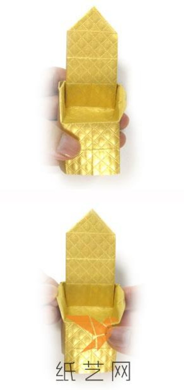 Detailed Origami Golden Throne Making Tutorial Children’s Day Gift