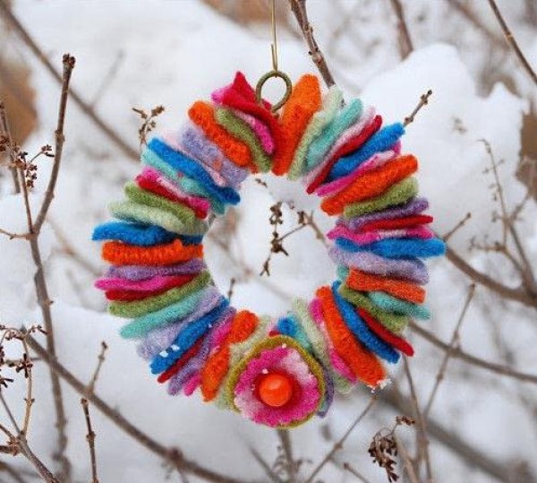 Simple and beautiful colorful non-woven Christmas decoration making tutorial