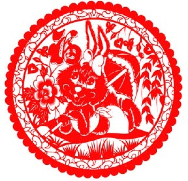 A complete collection of auspicious rabbit paper-cut patterns for the Year of the Rabbit