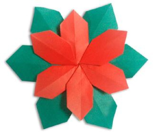 Origami Poinsettia Simple Origami Tutorial for Children