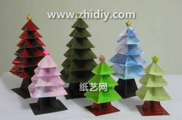 Christmas tree simple handmade origami Christmas tree making tutorial