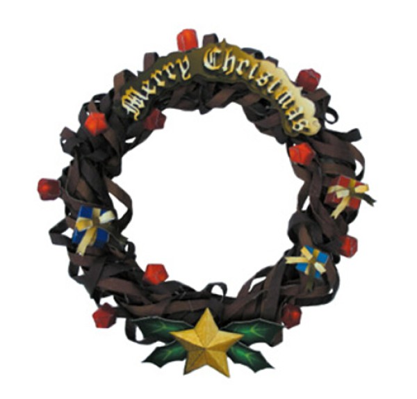 【Paper Model】Christmas Christmas Wreath Handmade Paper Model Drawings and Tutorials