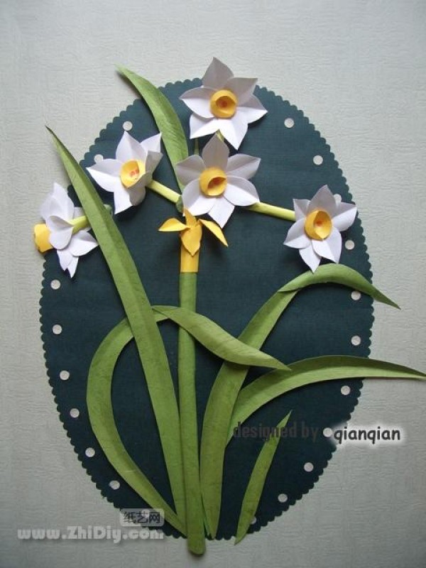 Paper sculpture Narcissus by qianqian