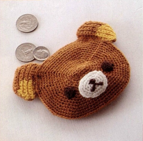 How to crochet a bag? Tutorial on making handmade crochet cute bear coin purse