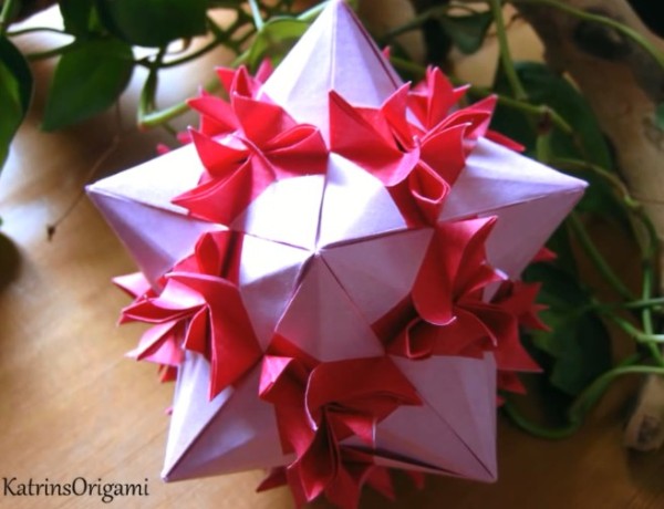 Origami flower encyclopedia - manual origami video tutorial for combining origami bonsai flower balls