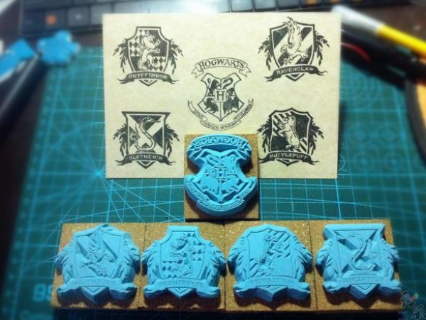 Harry Potter emblem rubber stamp material collection