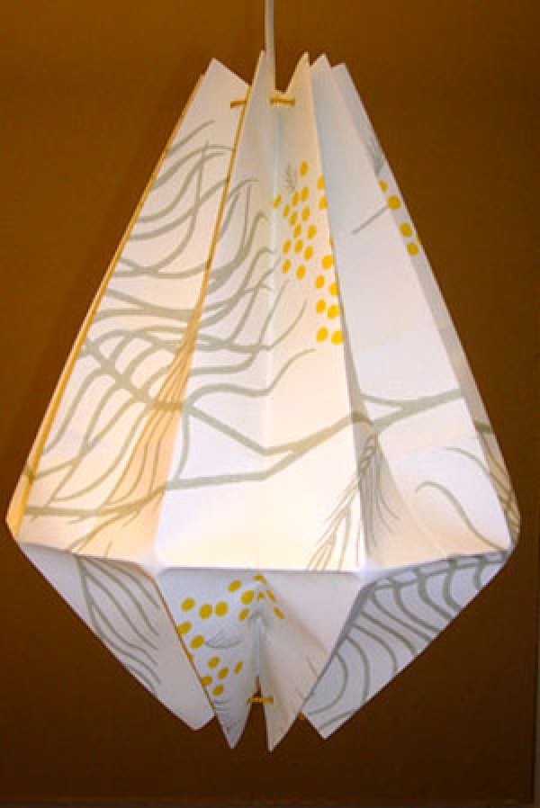 Christmas handmade paper art origami lampshade handmade DIY illustrated tutorial