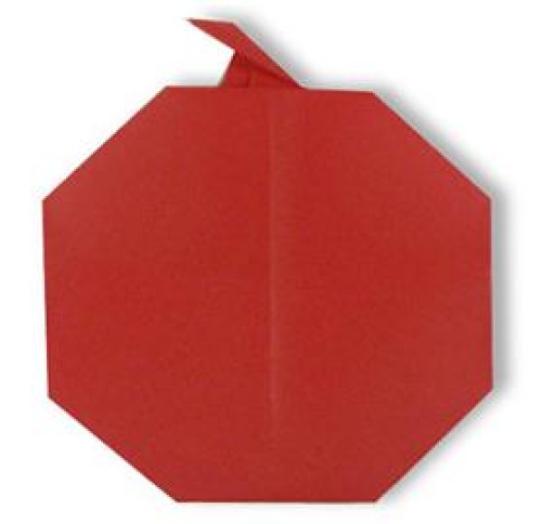 Origami apple tutorial for children