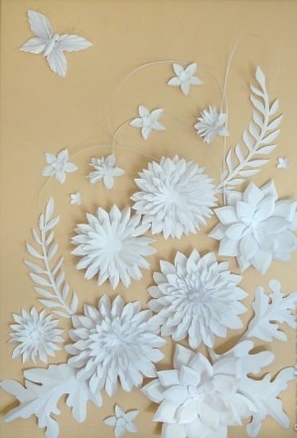 Tutorial on making paper carvings of spring scenes